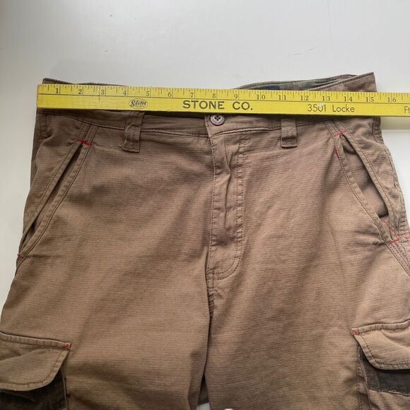 Rugby University Men's Stretch Mid-Rise Cargo Short Khaki Tan Size 32 - Picture 3 of 11